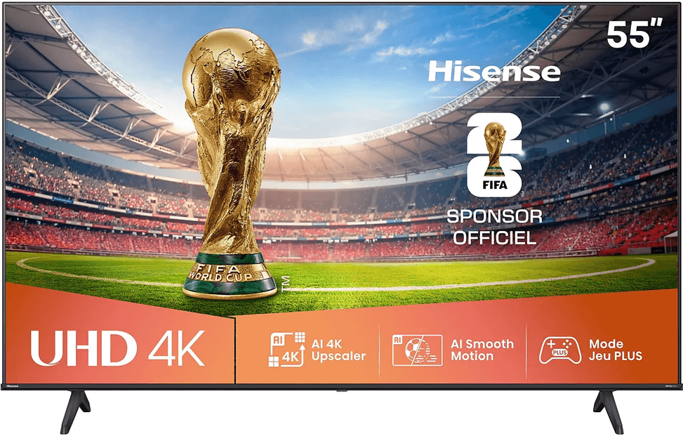 تلفزيون Hisense 55" Smart UHD 4K 55A6Q + مستقبل TNT مدمج (HIS55A6Q) — صورة 1