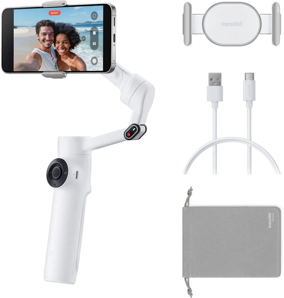 Stabilisateur Smartphone Insta360 Flow 2 Standard Bundle Blanc (Summit White) — image 4