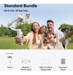 Stabilisateur Smartphone Insta360 Flow 2 Standard Bundle Blanc (Summit White)
