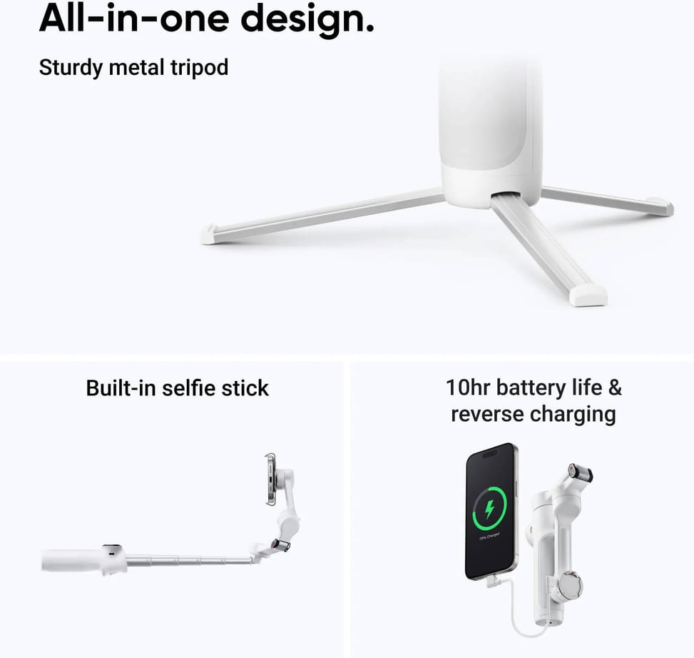 Stabilisateur Smartphone Insta360 Flow 2 Standard Bundle Gris (Stone Gray) — image 9
