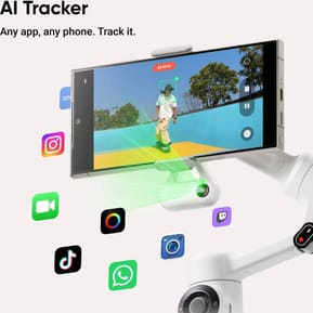 Stabilisateur Insta360 Flow 2 AI Tracker Bundle Blanc (Summit White) — image 3