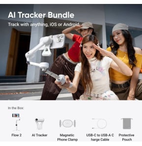 Stabilisateur Insta360 Flow 2 AI Tracker Bundle Blanc (Summit White)