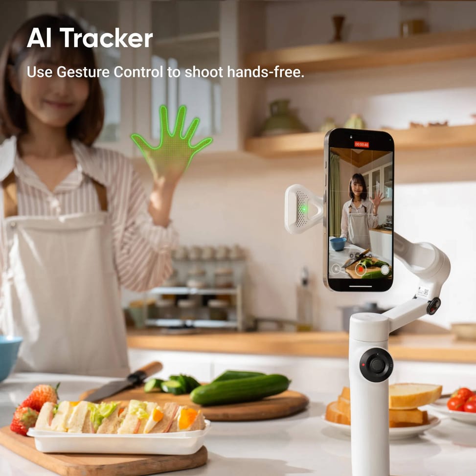 Stabilisateur Insta360 Flow 2 AI Tracker Bundle Blanc (Summit White) — image 5
