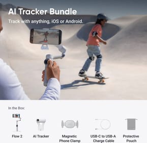 Stabilisateur Insta360 Flow 2 AI Tracker Bundle Gris (Stone Gray) — image 2