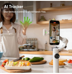 Stabilisateur Insta360 Flow 2 AI Tracker Bundle Gris (Stone Gray)