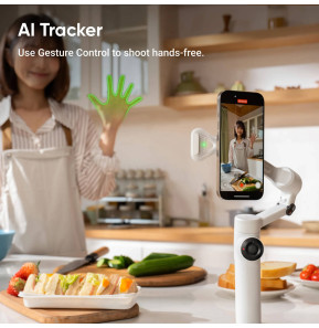 Stabilisateur Insta360 Flow 2 AI Tracker Bundle Gris (Stone Gray)