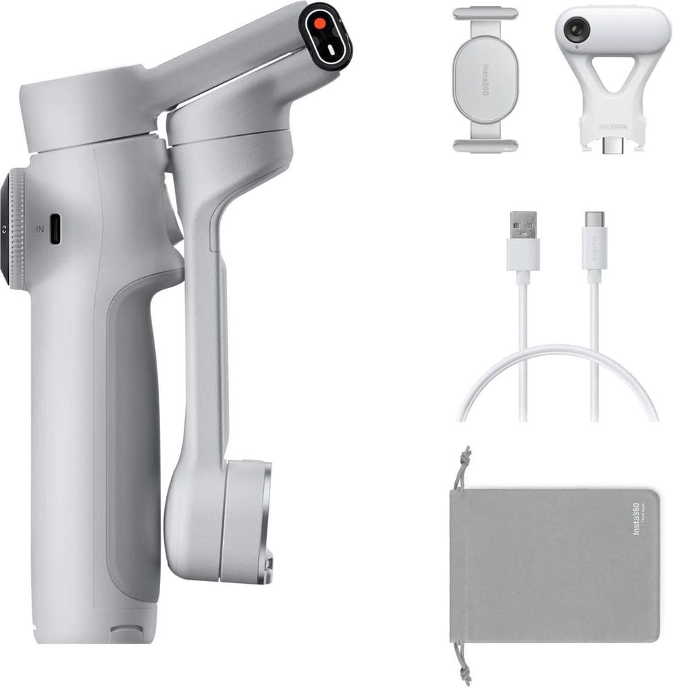 مثبت Insta360 Flow 2 AI Tracker Bundle رمادي (Stone Gray) — صورة 1
