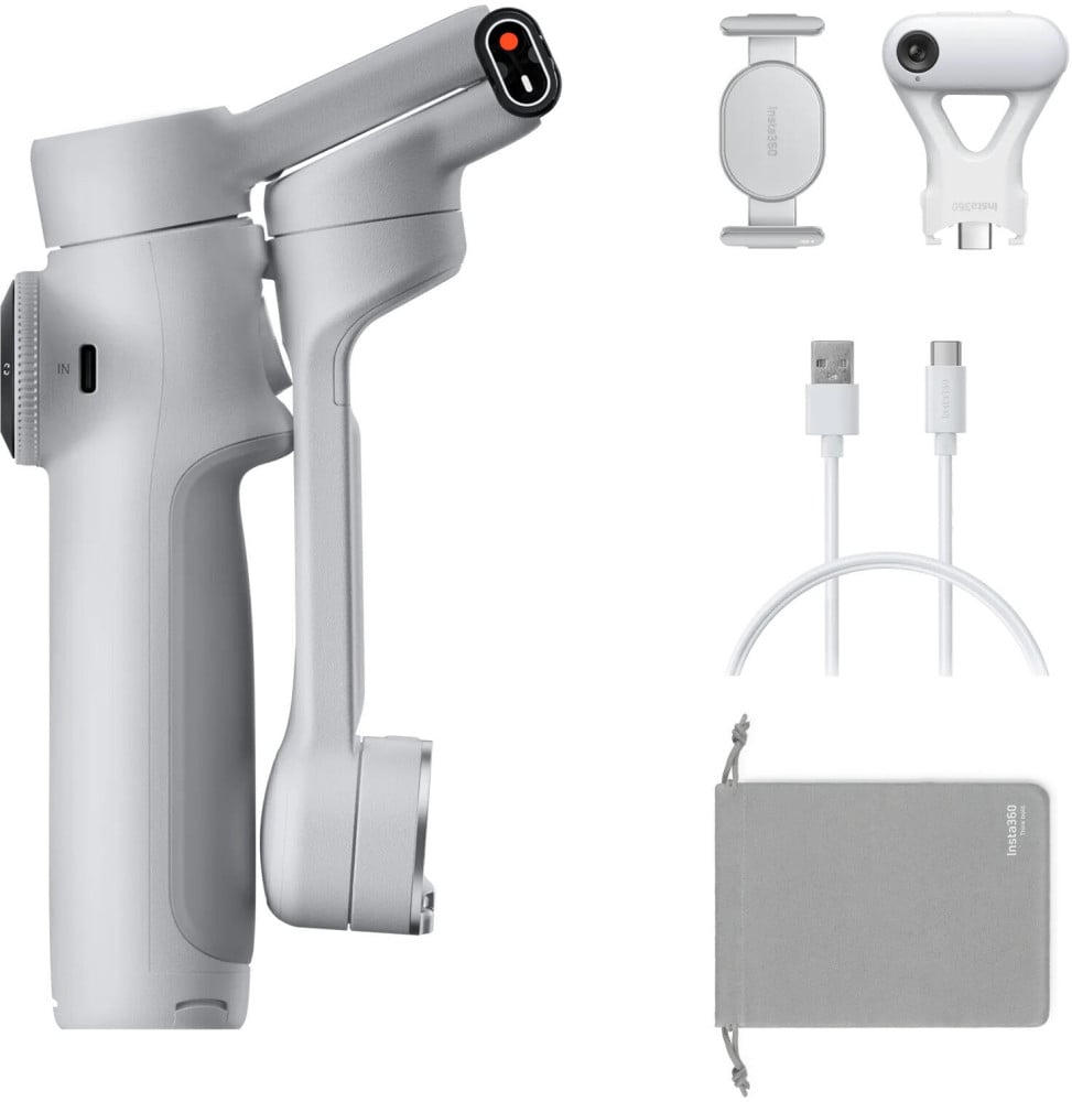 Stabilisateur Insta360 Flow 2 AI Tracker Bundle Gris (Stone Gray)