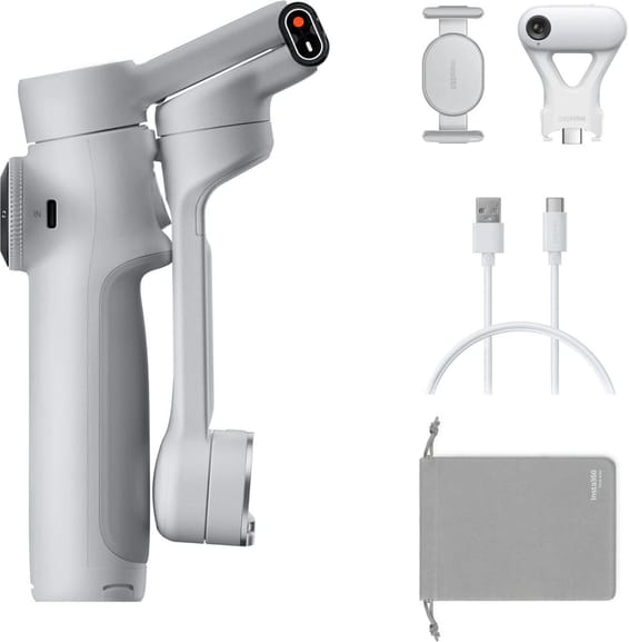 Stabilisateur Insta360 Flow 2 AI Tracker Bundle Gris (Stone Gray)