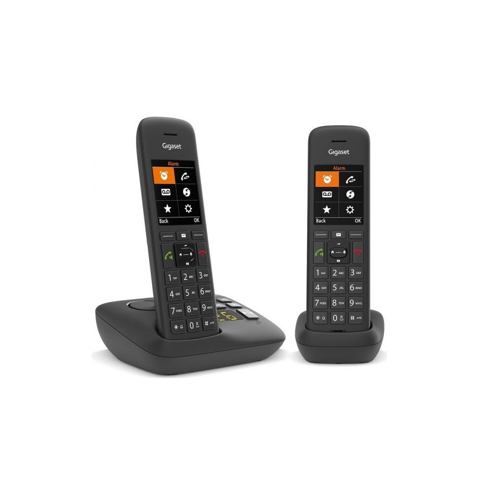 Duo de téléphones sans fil DECT Gigaset C575A avec écrans couleur et répondeur intégré (4250366861715)