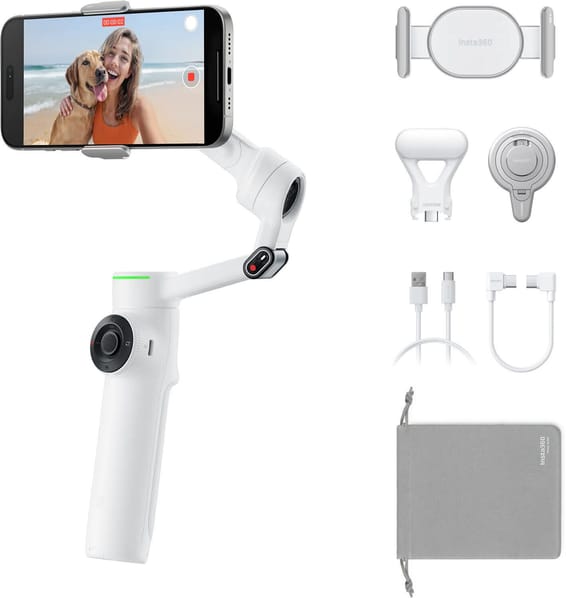 Stabilisateur Smartphone Insta360 Flow 2 Pro Creator Bundle Blanc (Summit White)