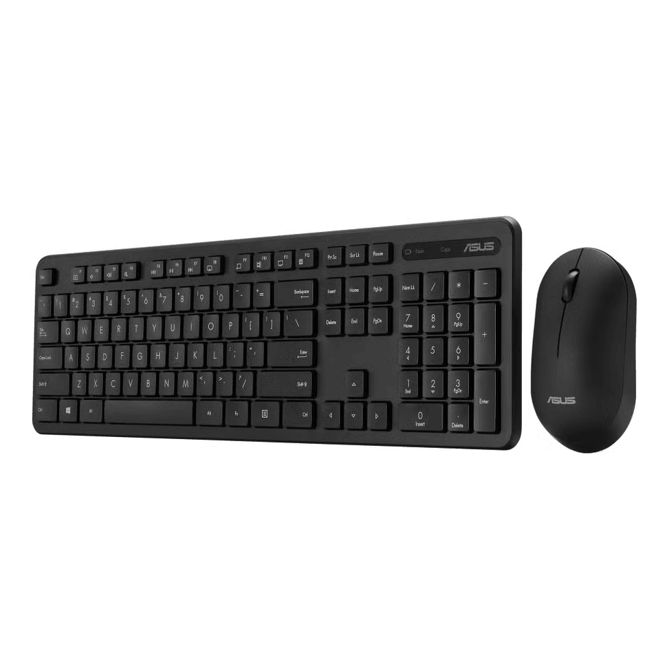 طقم لوحة مفاتيح وفأرة لاسلكي Asus CW100 - AZERTY (90XB0700-BKM0Z0) — صورة 3
