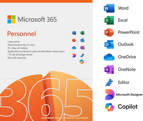 اشتراك Microsoft 365 Personal مع Copilot — لمدة 1 سنة، لـ 1 شخص