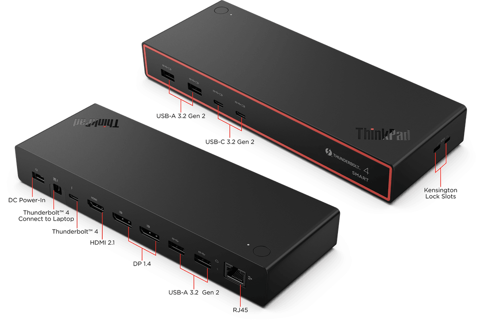 Station d'accueil Lenovo ThinkPad Thunderbolt 4 Smart Dock Gen2 7500 (40BE0135EU) — image 3
