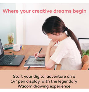 Tablette graphique Wacom One 14 avec écran Full HD 14" et stylet Wacom One Pen (DTC141W0)