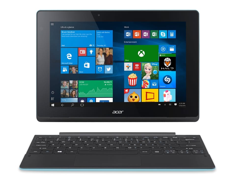 PC convertible Aspire Switch 10 SW3-013-16NR - Bleu Océan (NT.G0NEM.007)