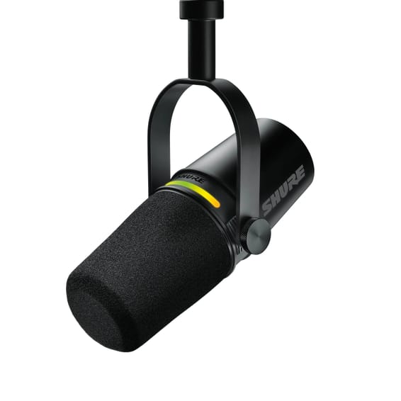 Shure MV7+ — Microphone broadcast dynamique USB-C et XLR avec DSP