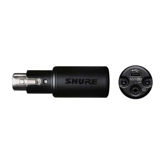 Shure MVX2U — Adaptateur XLR vers USB-C avec DSP et phantom intégrée