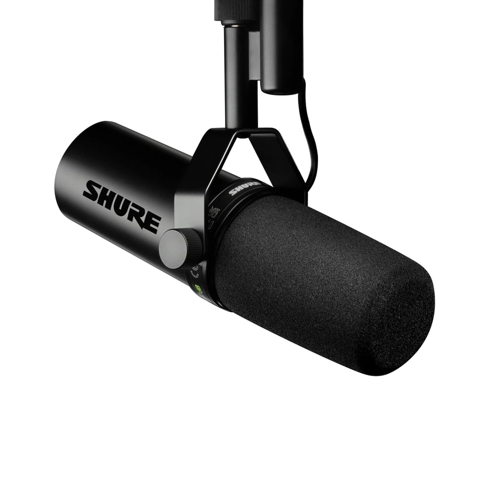 ميكروفون بث ديناميكي قلبي الاتجاه XLR Shure SM7dB مع مضخم أولي نشط مدمج — صورة 2