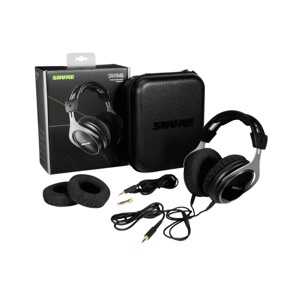 سماعة رأس استوديو مغلقة فاخرة بمحولات APTiV 40 mm Shure SRH1540 — صورة 4