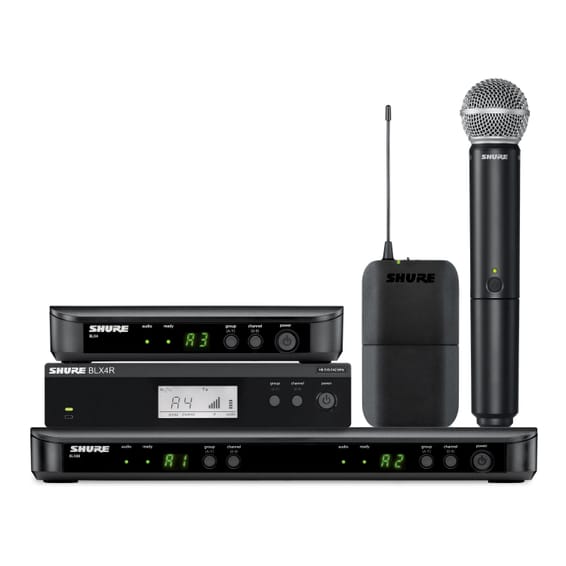 Shure BLX288E/SM58 — Système HF double avec 2 micros vocaux SM58 (bande H8E)