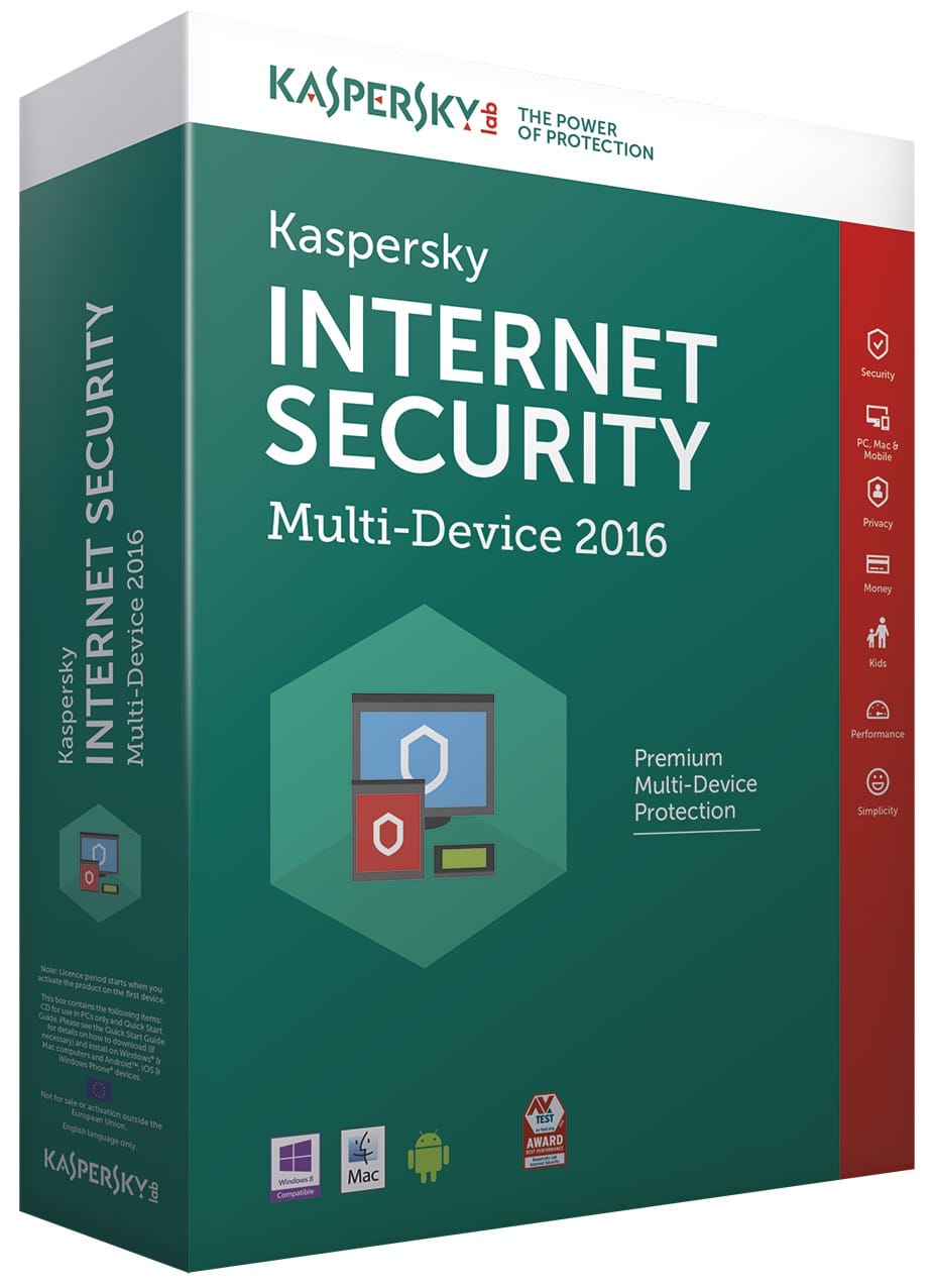 Kaspersky Total Security Multi-Device 2016 - 5 Postes (pour PC, Mac et Android)