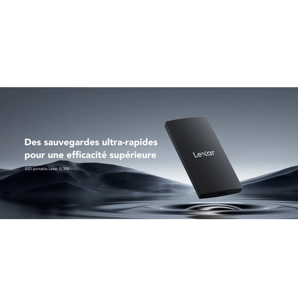 SSD externe portable Lexar SL300 2 To USB 3.2 Gen2 (LSL300002T-RNBNG)