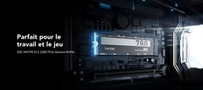 Disque SSD interne Lexar NM790 1 To M.2 2280 PCIe Gen4 x4 NVMe (LNM790X001T-RNNNG)