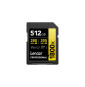 Carte SD Lexar Professional 1800x GOLD SDXC UHS-II 512 Go 280MB/s (LSD1800512G-BNNNG)