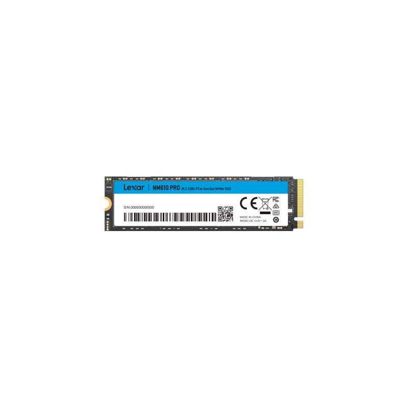 قرص SSD داخلي Lexar NM610 PRO 500 GB M.2 2280 PCIe Gen3 x4 NVMe (LNM610P500G-RNNNG) — صورة 1
