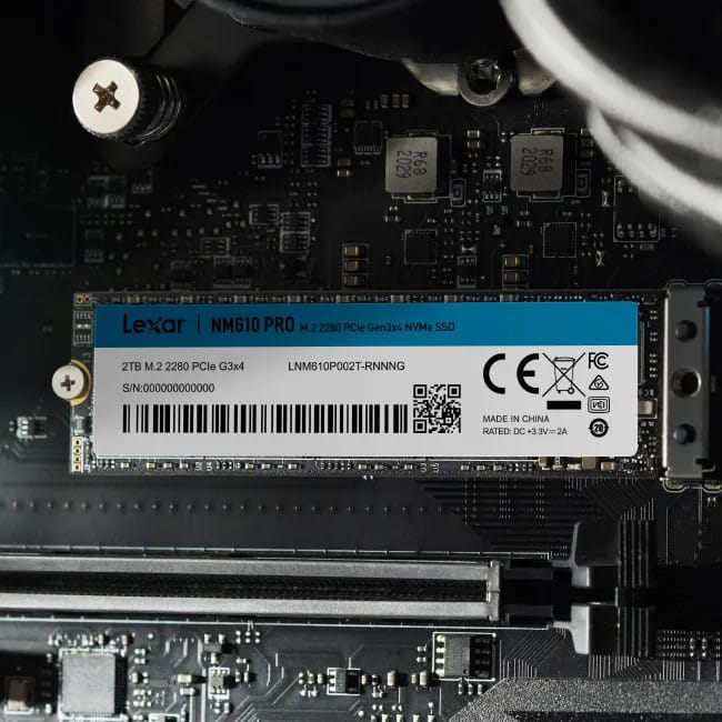 Disque SSD interne Lexar NM610 PRO 500 Go M.2 2280 PCIe Gen3 x4 NVMe (LNM610P500G-RNNNG)