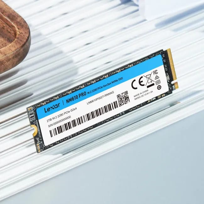 Disque SSD interne Lexar NM610 PRO 500 Go M.2 2280 PCIe Gen3 x4 NVMe (LNM610P500G-RNNNG)