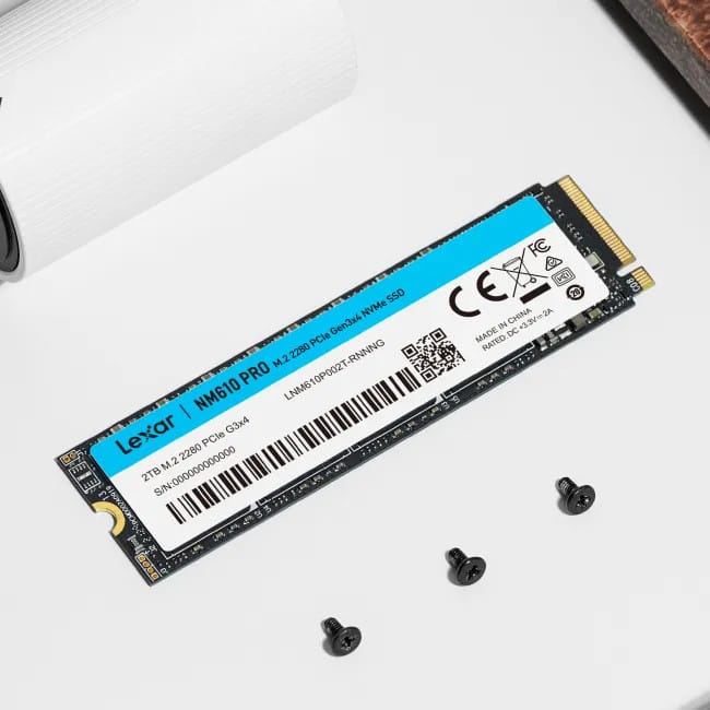 Disque SSD interne Lexar NM610 PRO 500 Go M.2 2280 PCIe Gen3 x4 NVMe (LNM610P500G-RNNNG)