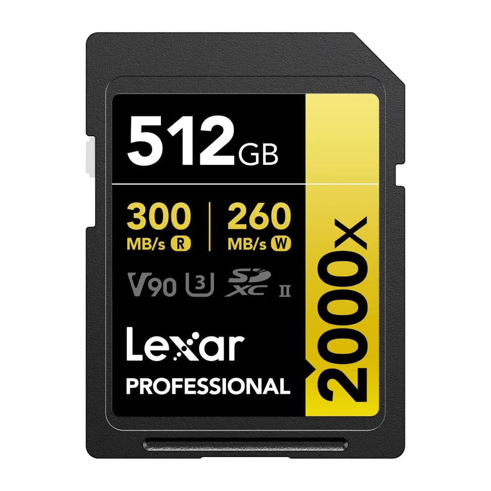Carte SD Lexar Professional 2000x GOLD SDHC UHS-II 64 Go 300MB/s (LSD2000064G-BNNNG)