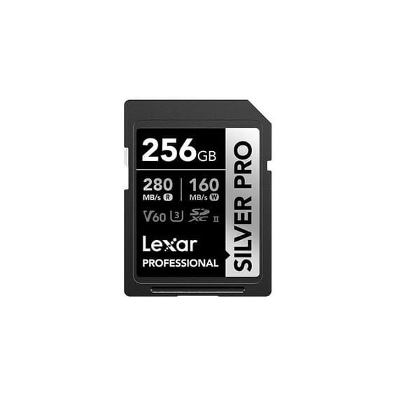 Carte SD Lexar Professional SILVER PRO SDXC UHS-II 256 Go 280MB/s (LSDSIPR256G-BNNNG)