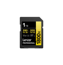 Carte SD Lexar Professional 1800x GOLD SDXC UHS-II 64 Go 280MB/s (LSD1800064G-BNNNG)