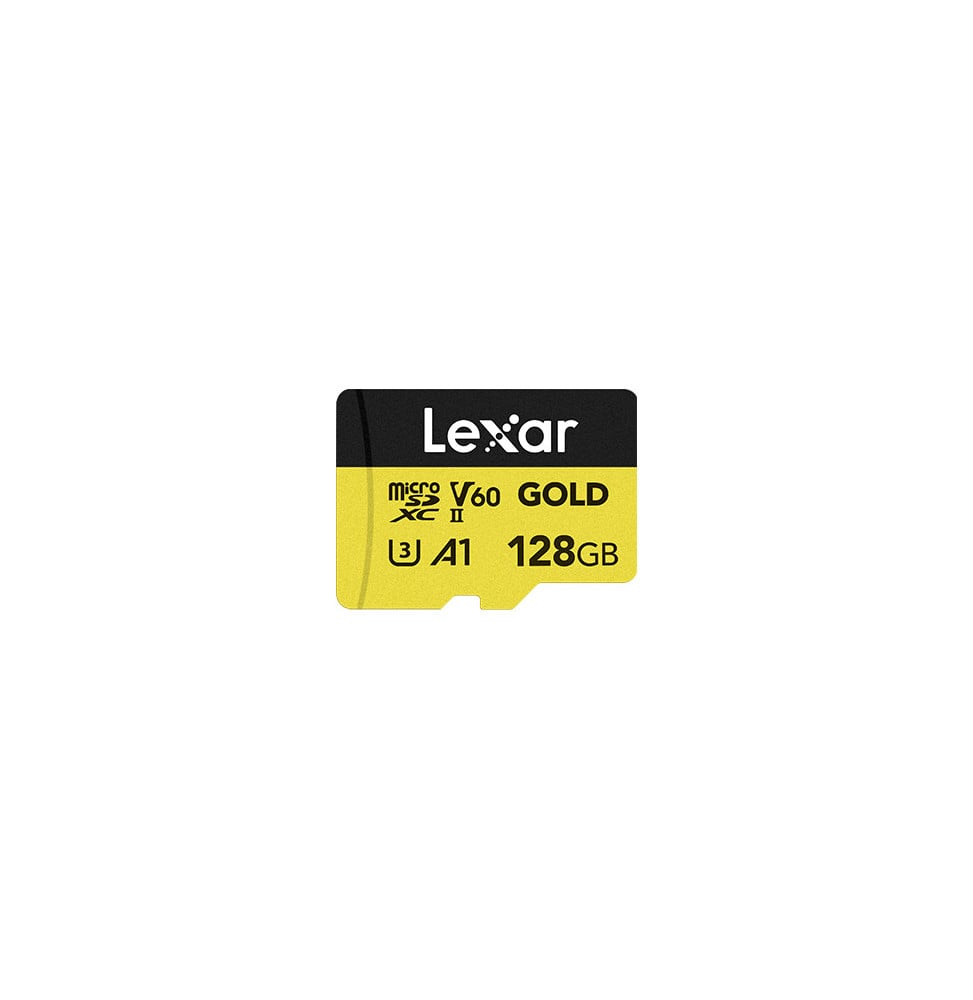 Carte microSD Lexar Professional GOLD microSDXC UHS-II 128 Go 280MB/s (LMSGOLD128G-BNNNG)
