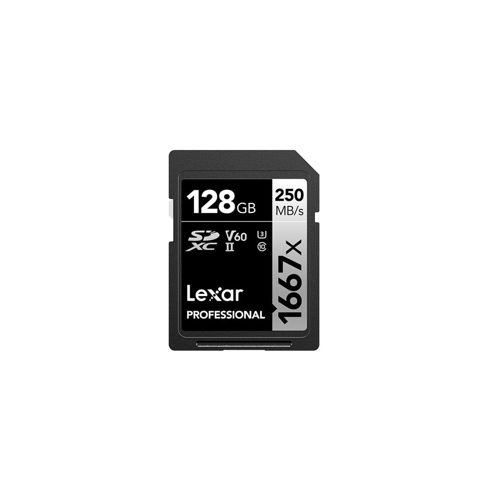 Carte SD Lexar Professional 1667x SILVER SDXC UHS-II 128 Go 250MB/s (LSD128CB1667)
