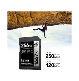 Carte SD Lexar Professional 1667x SILVER SDXC UHS-II 128 Go 250MB/s (LSD128CB1667)