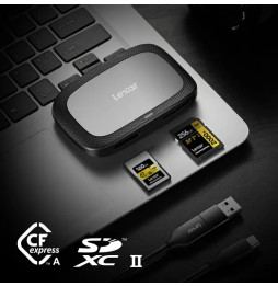Lecteur de cartes Lexar Professional RW530 CFexpress Type A + SD UHS-II USB 3.2 Gen 2 (LRW530U-RNBNG)