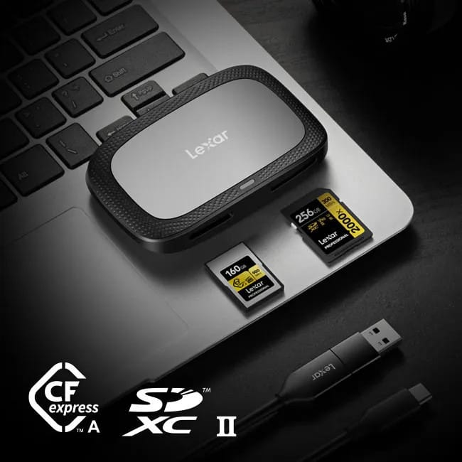 Lecteur de cartes Lexar Professional RW530 CFexpress Type A + SD UHS-II USB 3.2 Gen 2 (LRW530U-RNBNG)