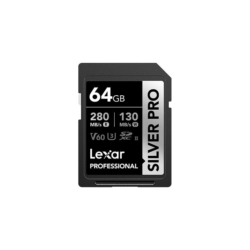 Lexar Professional SILVER PRO SDXC UHS-II 64 GB 280MB/s SD Card (LSDSIPR064G-BNNNG) — image 1