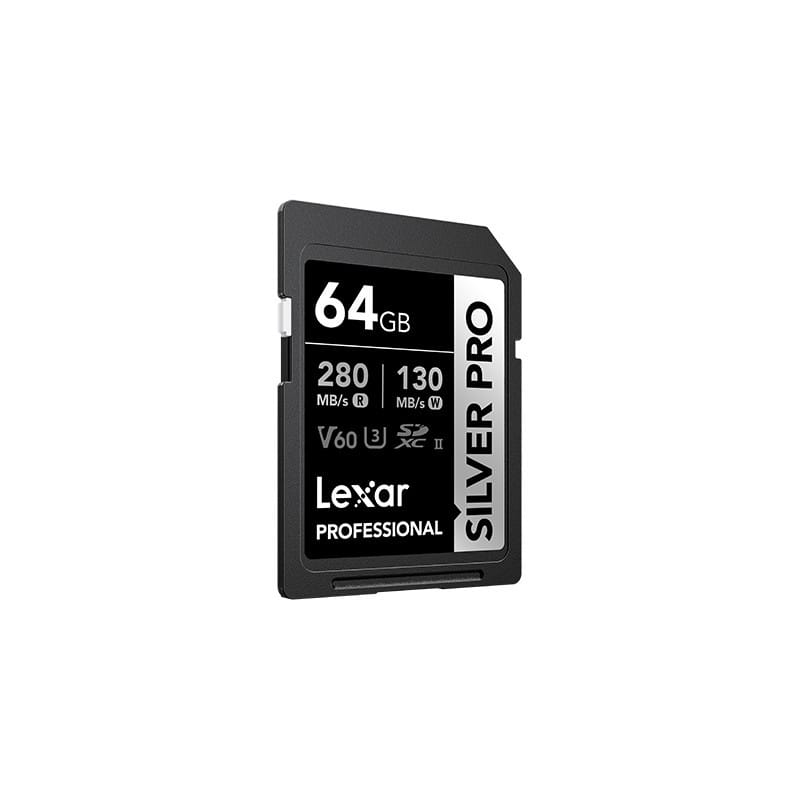 Carte SD Lexar Professional SILVER PRO SDXC UHS-II 64 Go 280MB/s (LSDSIPR064G-BNNNG)