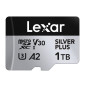 Carte microSD Lexar Professional SILVER PLUS microSDXC UHS-I 64 Go 205MB/s (LMSSIPL064G-BNANG)
