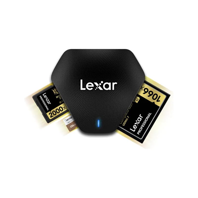 Lecteur de cartes Lexar Professional Multi-Card 3-en-1 USB 3.1 Type-C (CF/SD/microSD) (LRW500URB)