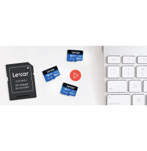 Carte microSD Lexar High-Performance 633x BLUE microSDXC UHS-I 64 Go 100MB/s (LMS0633064G-BNNNG)