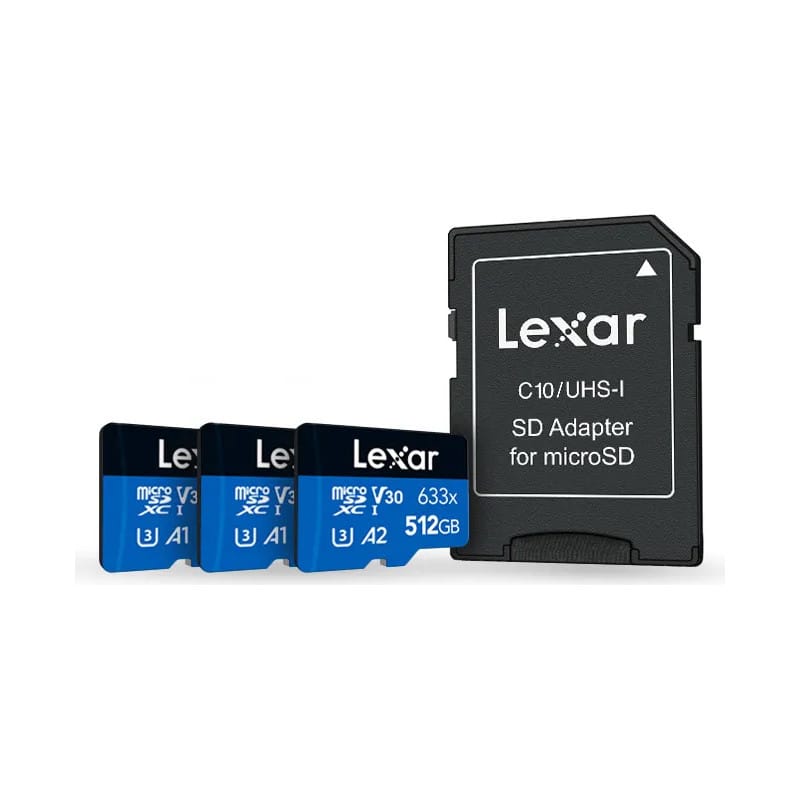 Carte microSD Lexar High-Performance 633x BLUE microSDXC UHS-I 64 Go 100MB/s (LMS0633064G-BNNNG)