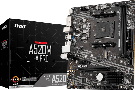 Carte Mère MSI A520M-A PRO AM4 Micro-ATX (911-7C96-044)
