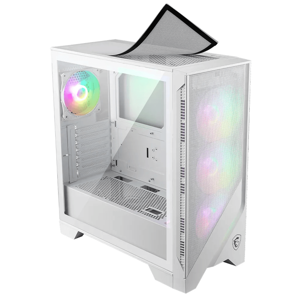 Boîtier PC Gaming MSI MAG FORGE 320R AIRFLOW - Blanc (306-7G23W22-HH9) — image 4