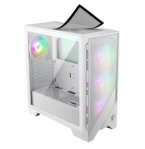Boîtier PC Gaming MSI MAG FORGE 320R AIRFLOW - Blanc (306-7G23W22-HH9)